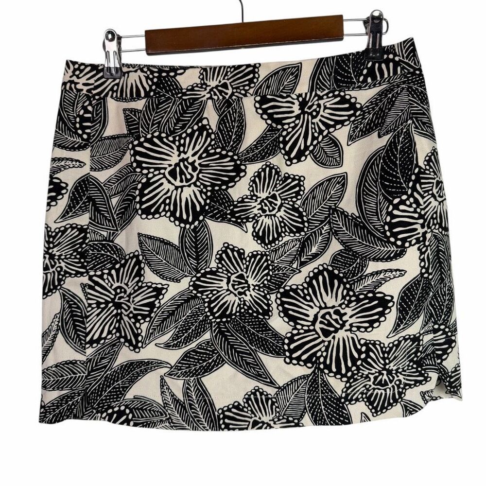 J. Crew Womens size 8 Polynesian Mini Skirt Linen Blend
